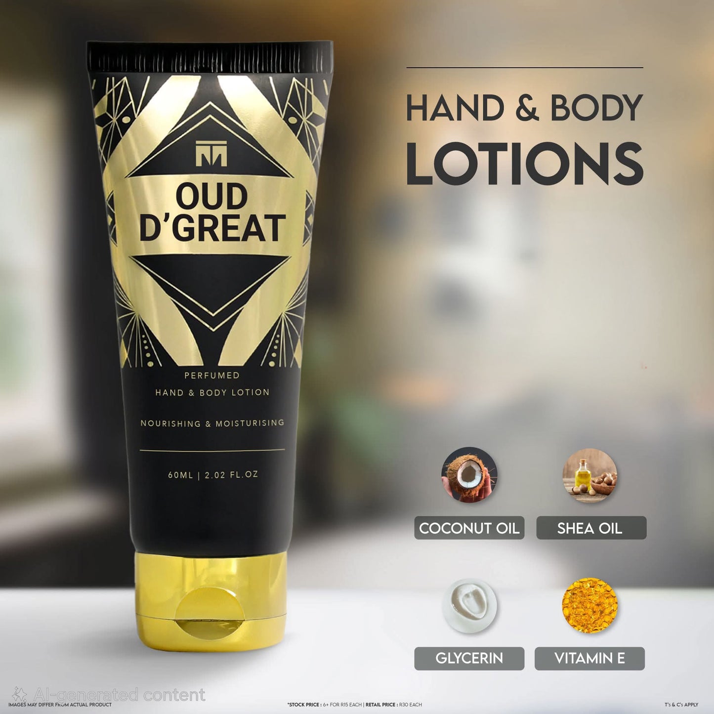 Oud D Great Hand & Body Lotion 60ML Unisex