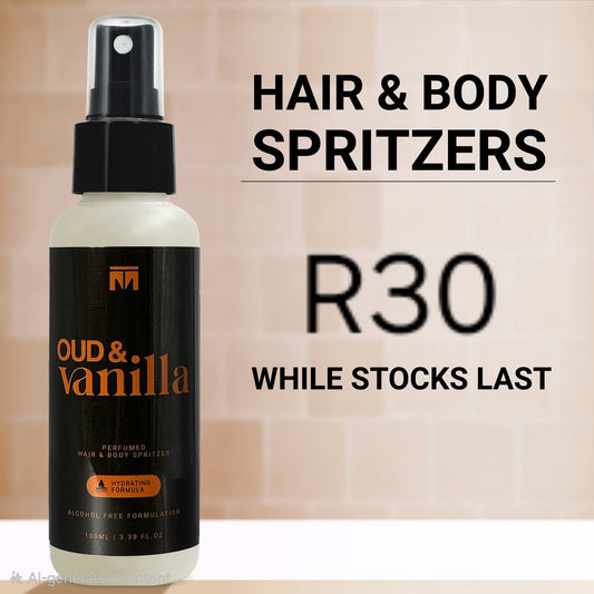 Oud & Vanilla Hair & Body spritzer  100ML Unisex